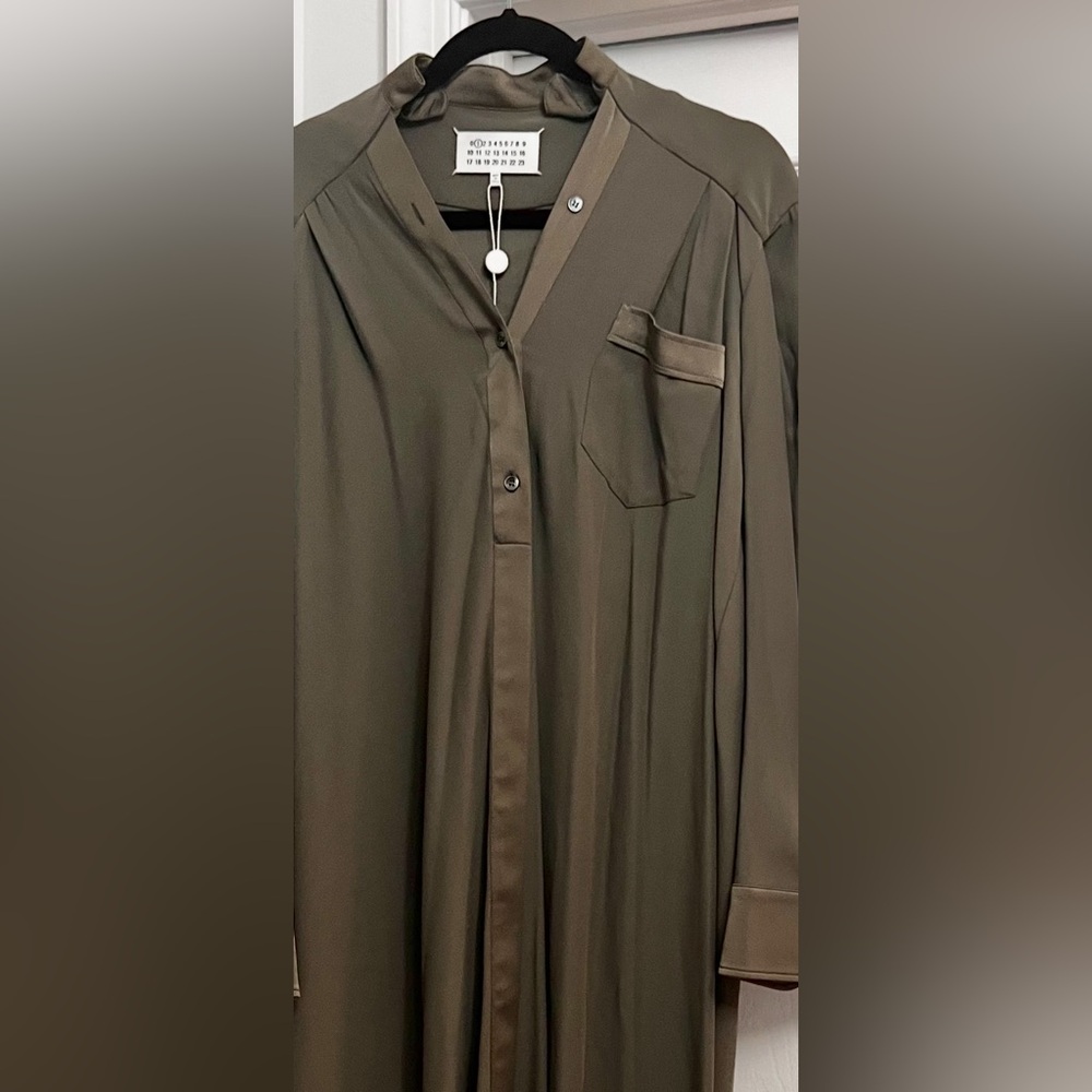 Maison Martin Margiela Line 1 Silk Blend Deconstructed Shirt Dress IT 44 (8) - Picture 13 of 13